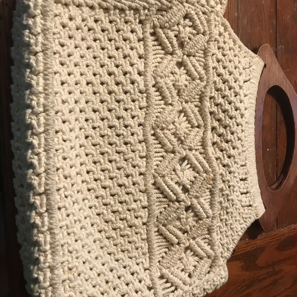 Boho crocheted purse, vintage